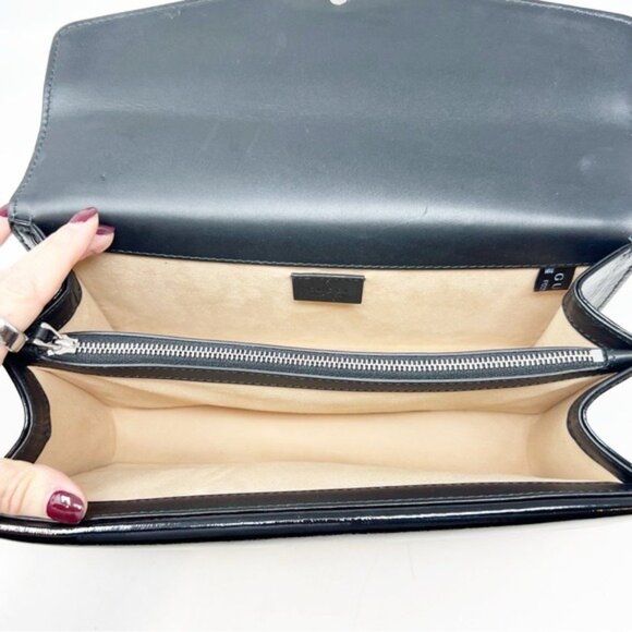 GUCCI DOUBLE G DIONYSUS SMALL NAVY BLUE VELVET WOMENS PURSE - Picture 9 of 9